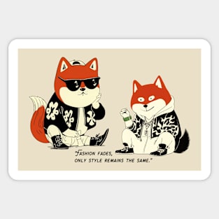 Urban Chic Shiba: Style Unleashed VIII Sticker